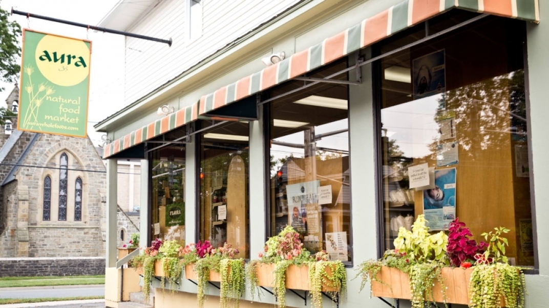 exterior shot of Aura Whole Foods
