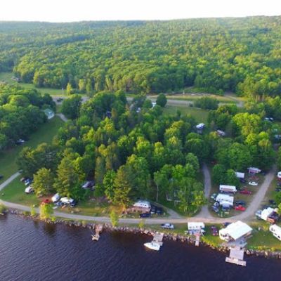 aerial view of the Great Bear Camping campground