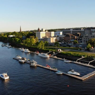 aerial shot of the Capital City Boat Club