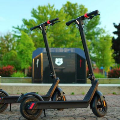Cruze Scooters in park