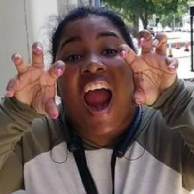 girl pretending to be a zombie 