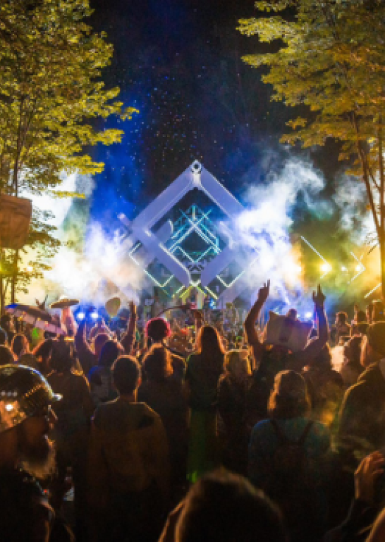 people at future forest music fest 