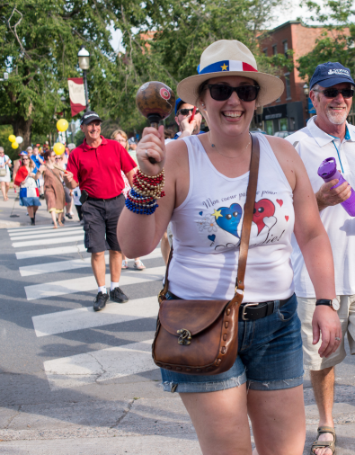 woman at the acadian day festival