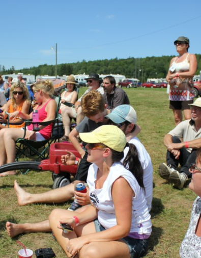 people sitting on grass