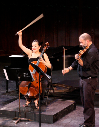 cello and violin players at nb music fest