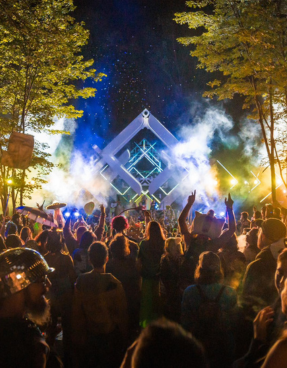 people at future forest music fest
