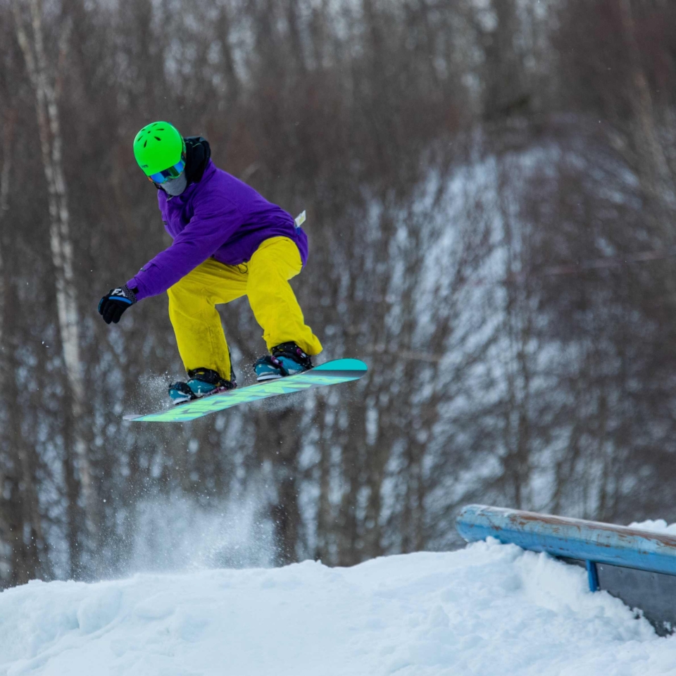 snowboarder jumping